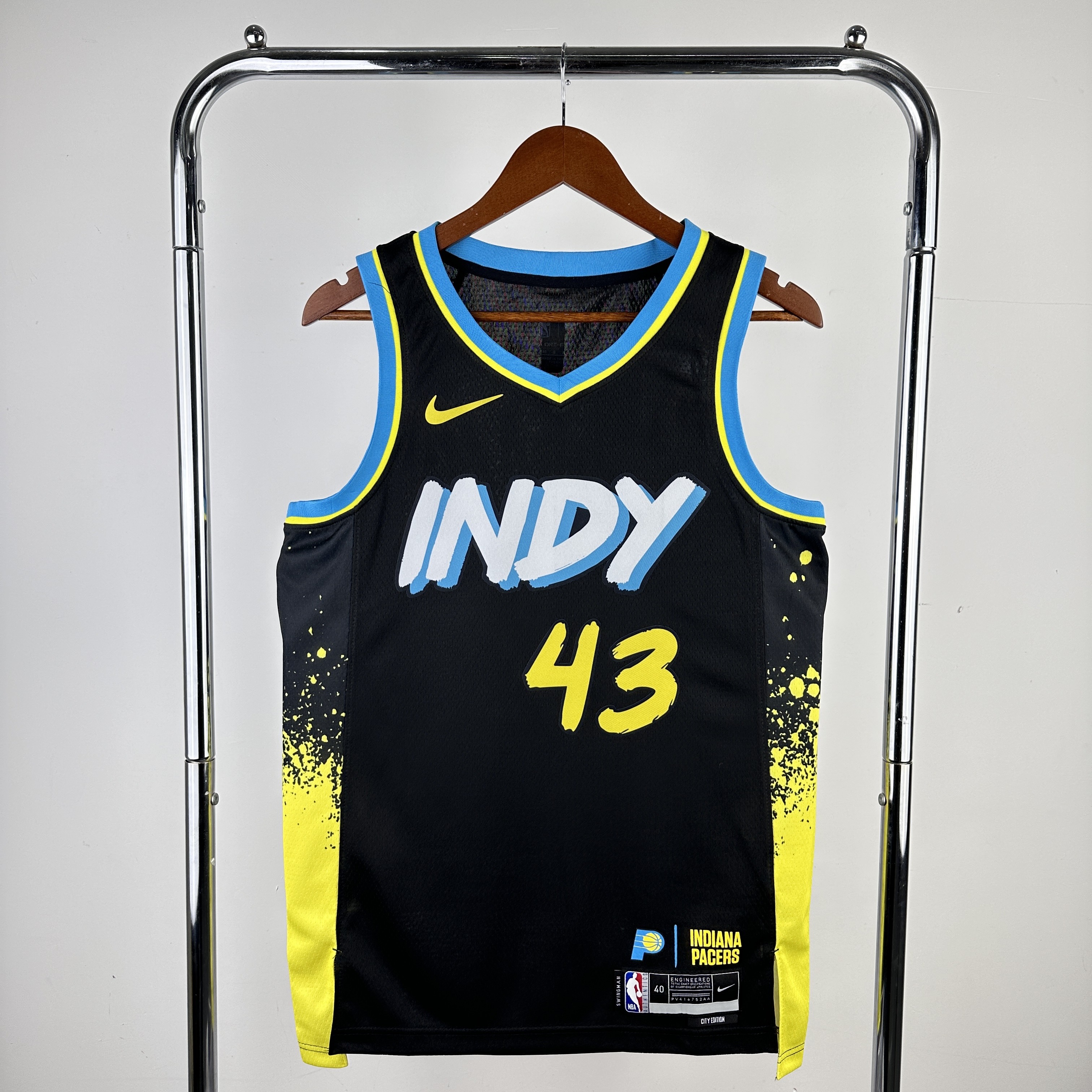 Men Indiana Pacers #43 Siakam Black City Edition Nike 2024 NBA Jersey->orlando magic->NBA Jersey